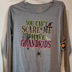 NWT Halloween grey graphic tshirt